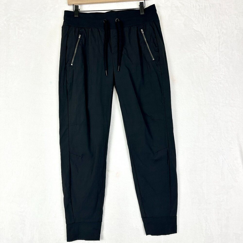 Athleta Trekkie North Jogger Size 8 Black Hiking Climing Outdoor Trail Ripstop